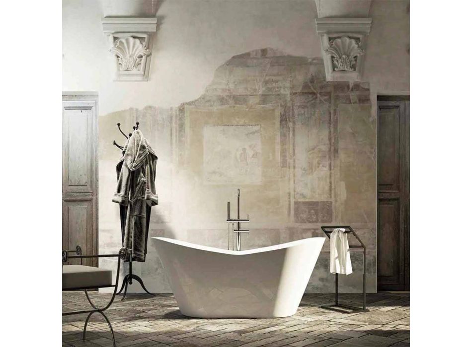Bañera de diseño moderno e independiente fabricada en Italia Ragusa Viadurini