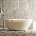 Tina de baño ovalada de diseño independiente hecha en Italia Albenga Viadurini