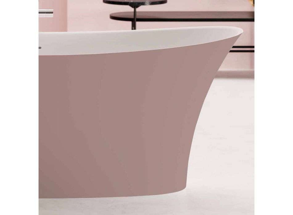 Bañera independiente de dos tonos, diseño de superficie sólida - Aspecto Viadurini