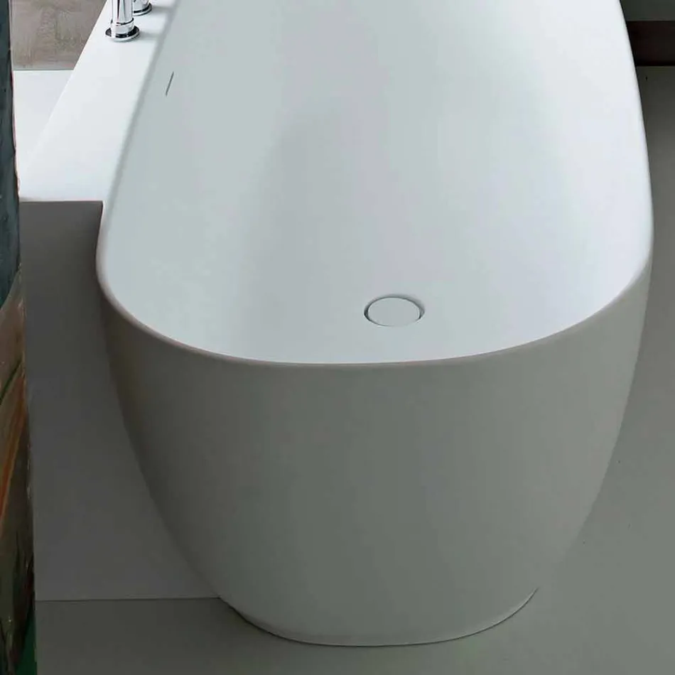 Bañera independiente de diseño blanco de estilo moderno - Lipperiavas1 Viadurini