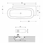 Bañera independiente de diseño blanco de estilo moderno - Lipperiavas1 Viadurini