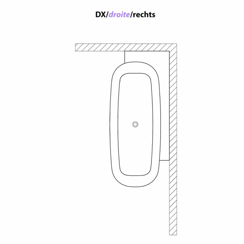Bañera independiente de diseño blanco de estilo moderno - Lipperiavas1 Viadurini