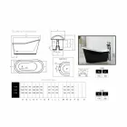 diseño de baño independiente fundido pintado viejo del hierro Viadurini