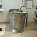 Bañera independiente baño de cobre acabado en hierro blanco Julia