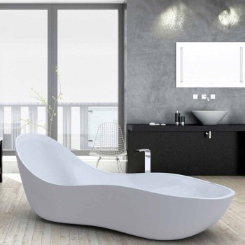 Bañera independiente lacada, diseño moderno, Wave
