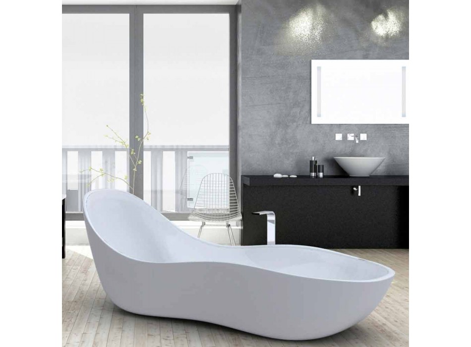 Bañera independiente lacada, diseño moderno, Wave