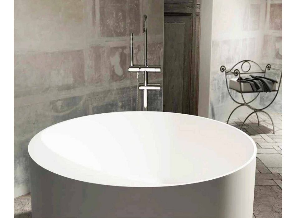 Bañera redonda de diseño redondo hecha en Italia Cremona Viadurini