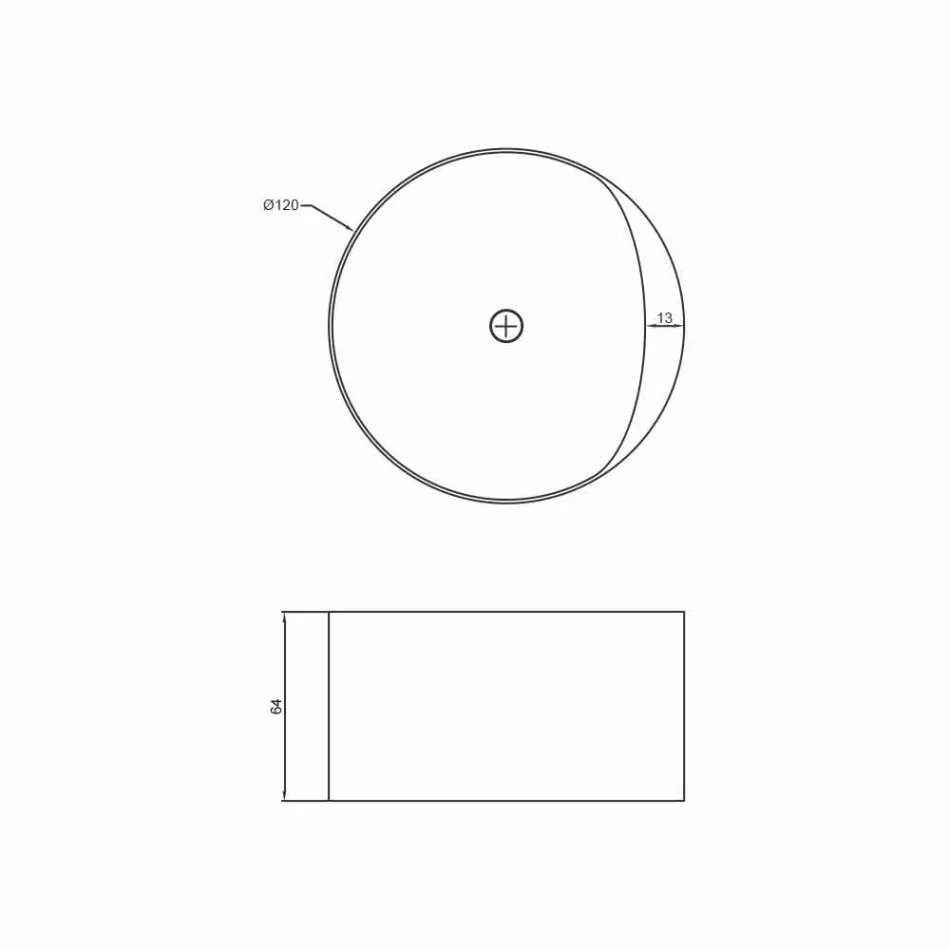 Bañera redonda de diseño redondo hecha en Italia Cremona Viadurini