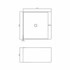 Bañera cuadrada independiente hecha en Italia por el diseño de Argentera Viadurini