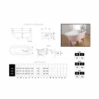 bañera de diseño decorado con pintadas fundición de hierro piernas de Sally Viadurini