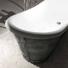 Bañera independiente de resina de diseño moderno hecha en Italia, Furtei Viadurini