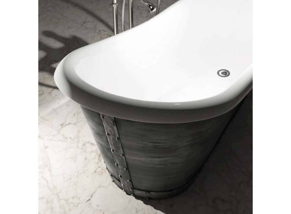 Bañera independiente de resina de diseño moderno hecha en Italia, Furtei Viadurini