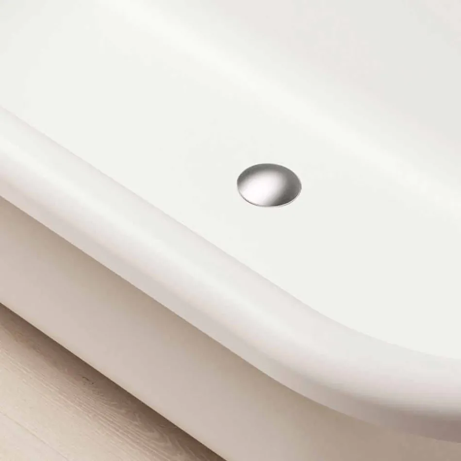 Diseño de baño independiente, pies en acabado cromado - Gratis Viadurini