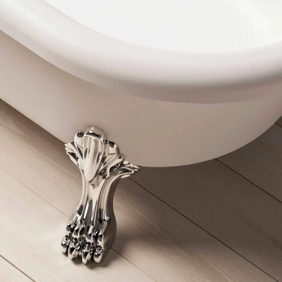 Diseño de baño independiente, pies en acabado cromado - Gratis Viadurini