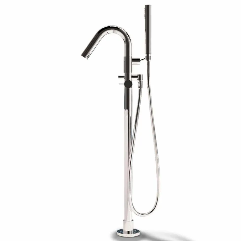 Bañera independiente, hecha en Italia, en superficie sólida - Flow Viadurini