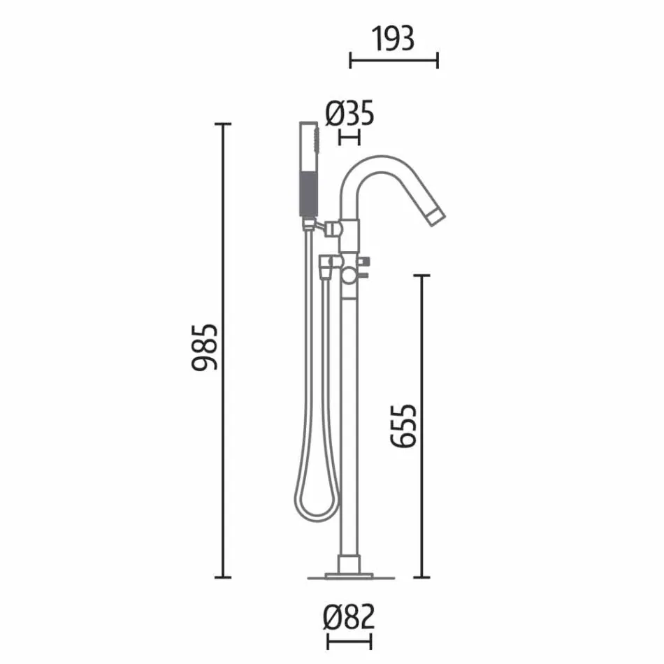 Bañera independiente, hecha en Italia, en superficie sólida - Flow Viadurini