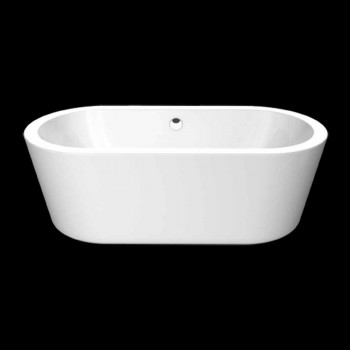 Baño de diseño acrílico blanco independiente Nicole Pequeño 1675x777 mm