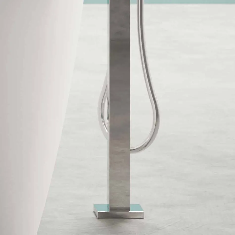 Baño independiente de diseño moderno blanco brillante o mate - cara Viadurini