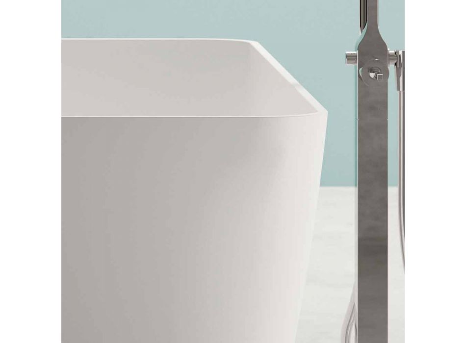 Baño independiente de diseño moderno blanco brillante o mate - cara Viadurini