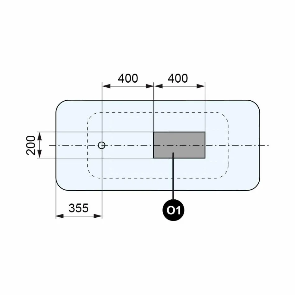 Baño independiente de diseño moderno blanco brillante o mate - cara Viadurini