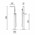 Baño independiente de diseño moderno blanco brillante o mate - cara Viadurini