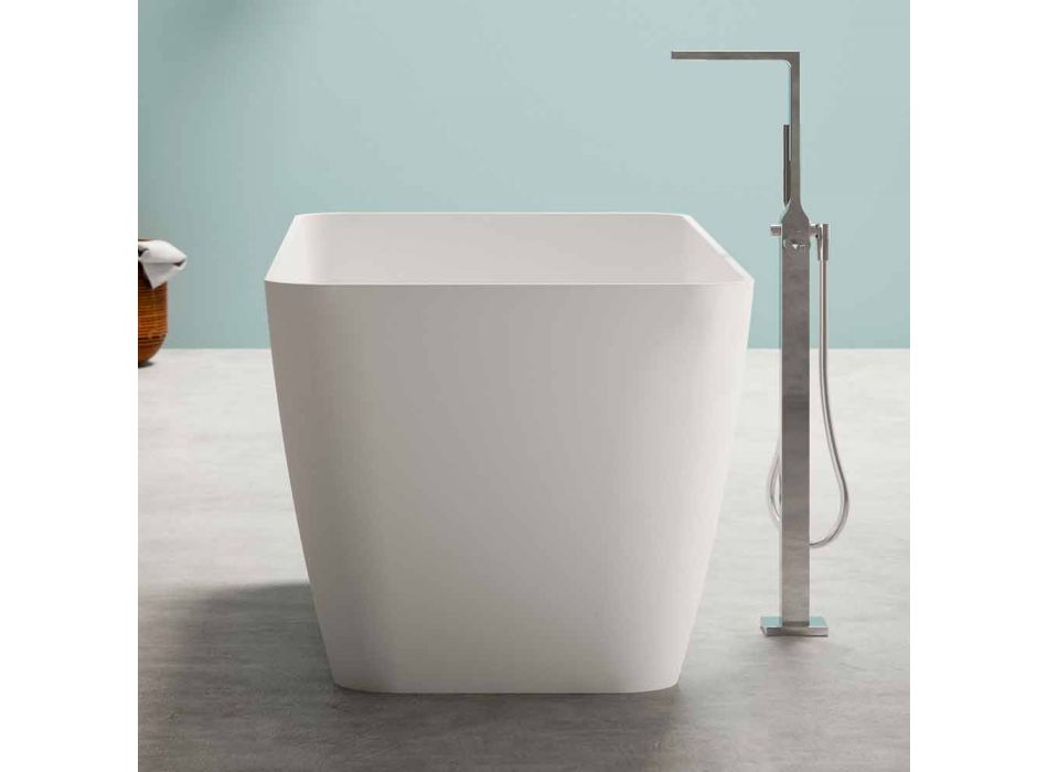 Baño independiente de diseño moderno blanco brillante o mate - cara Viadurini