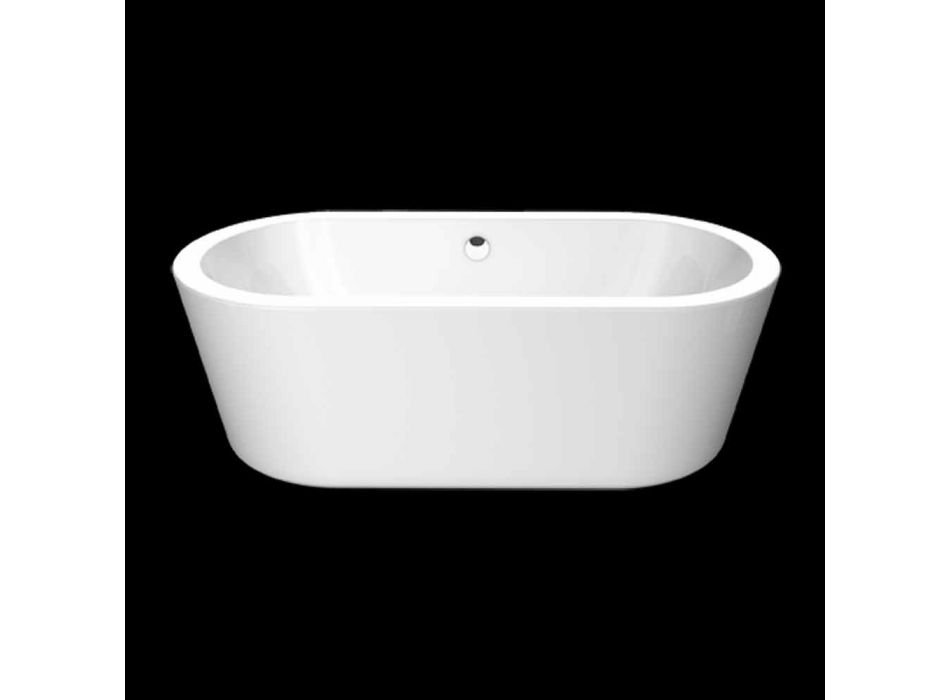 el diseño del baño en acrílico blanco independiente Nicole 1775x805 mm Viadurini