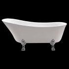 Independiente de diseño en el baño de verano blanco acrílico 1700x720 mm Viadurini