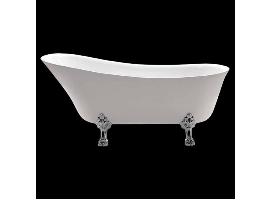 Independiente de diseño en el baño de verano blanco acrílico 1700x720 mm Viadurini