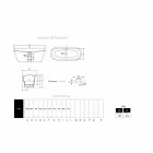 bañera independiente chapado en acero fundido externamente Sharon Viadurini