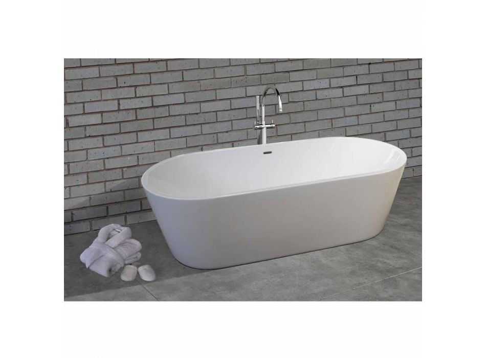 bañera independiente moderna en acrílico blanco 1675x780mm Nicole2 Pequeño
