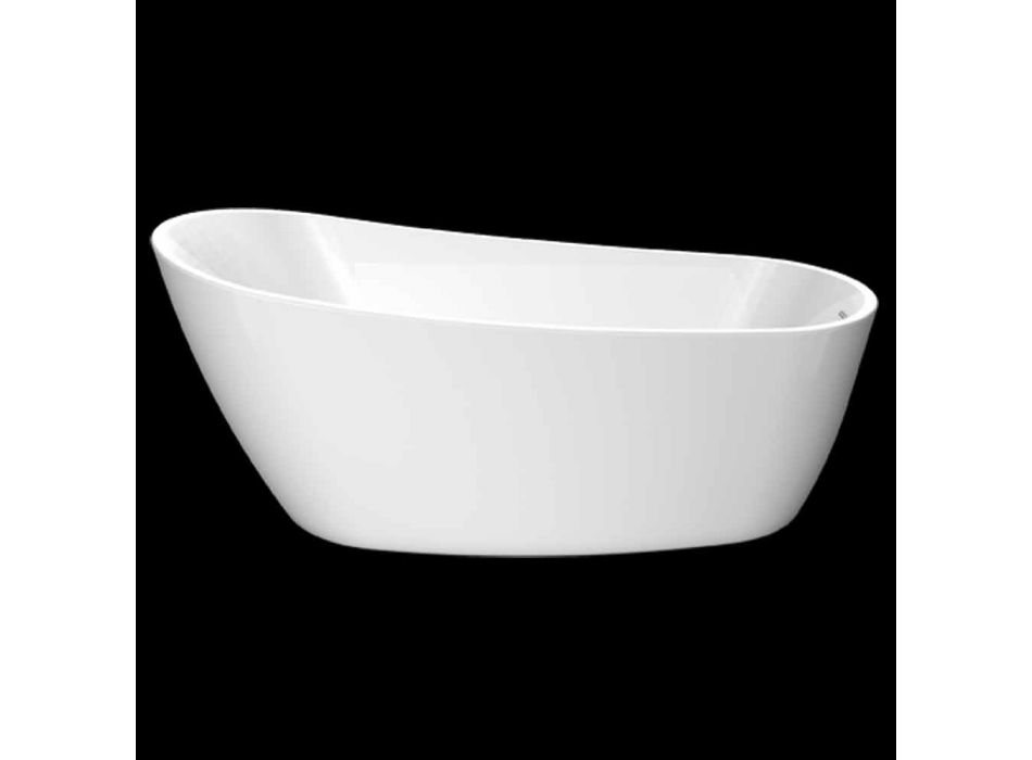 bañera independiente moderna en acrílico blanco 1730x775 mm Abbie