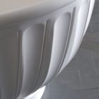 Bañera de superficie sólida con exterior blanco mate Made in Italy - Ross Viadurini