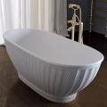 Bañera de superficie sólida con exterior blanco mate Made in Italy - Ross