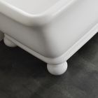 Bañera rectangular de superficie sólida con esquinas blandas Made in Italy - Fulvio Viadurini