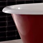 Bañera independiente vintage con pies de hierro fundido, Made in Italy - Naike Viadurini