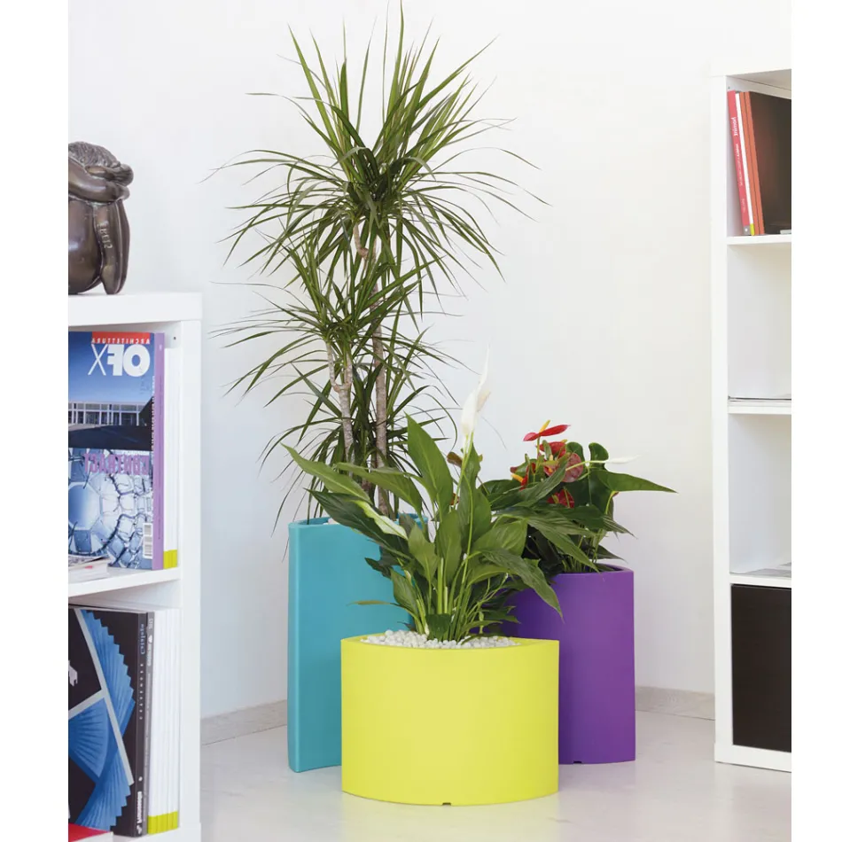 Jarrones Modulares en Polietileno de Colores Made in Italy 3 Piezas - Flowes Viadurini