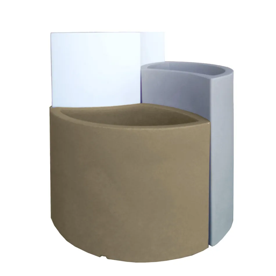 Jarrones Modulares en Polietileno de Colores Made in Italy 3 Piezas - Flowes Viadurini