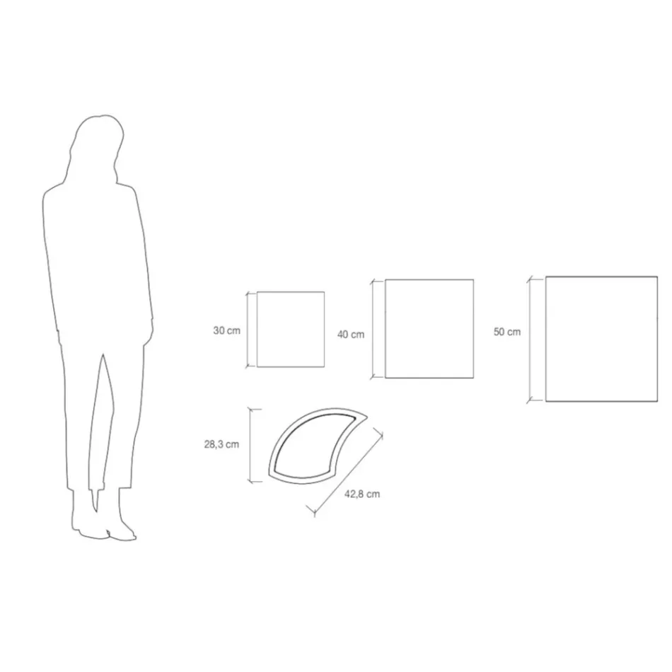 Jarrones Modulares en Polietileno de Colores Made in Italy 3 Piezas - Flowes Viadurini