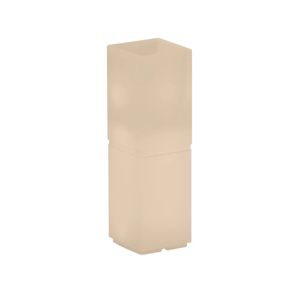 Lambo - Jarrón columna iluminado para exteriores de polietileno, fabricado en Italia. Viadurini