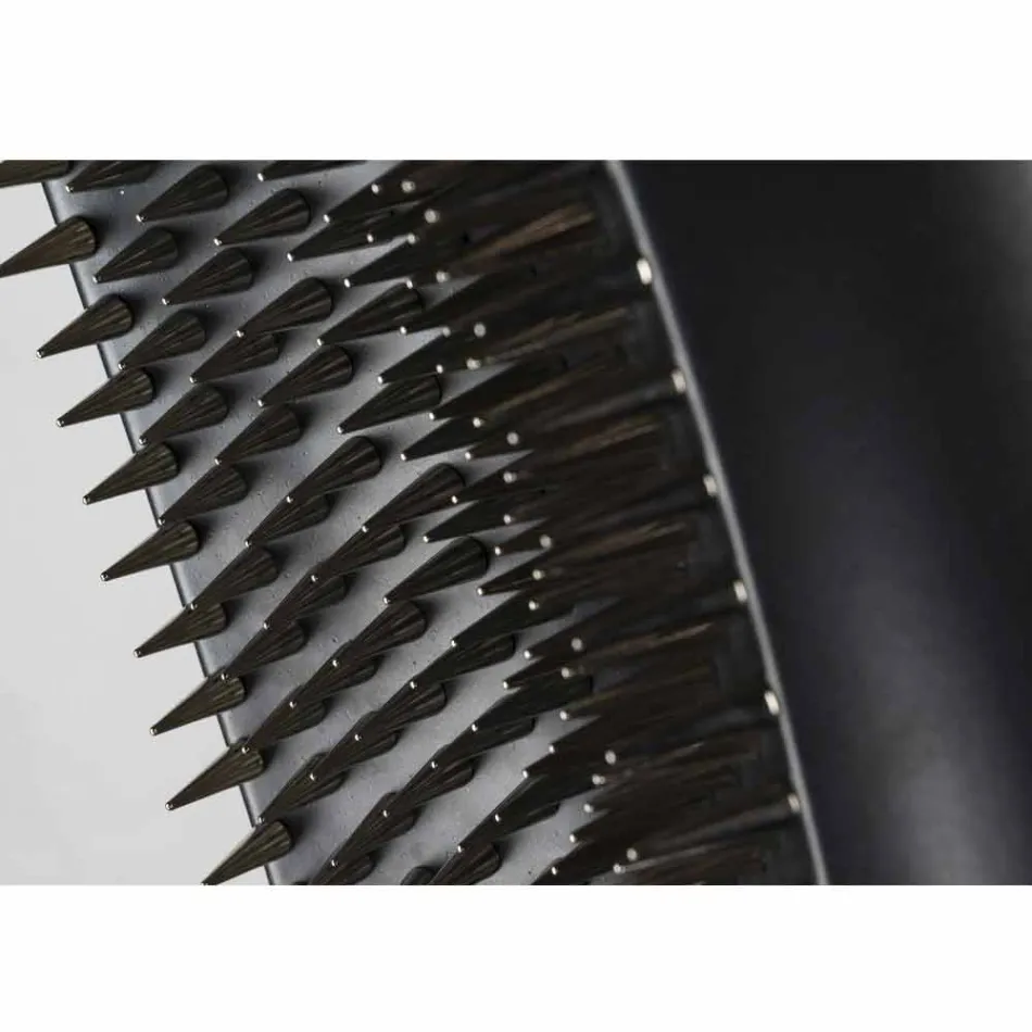 Jarrón alto de interior en acero y cerámica negra mate Made in Italy - Jesolo Viadurini