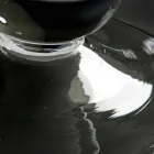 Jarrón alto de interior en vidrio blanco y transparente Made in Italy - Clodino Viadurini