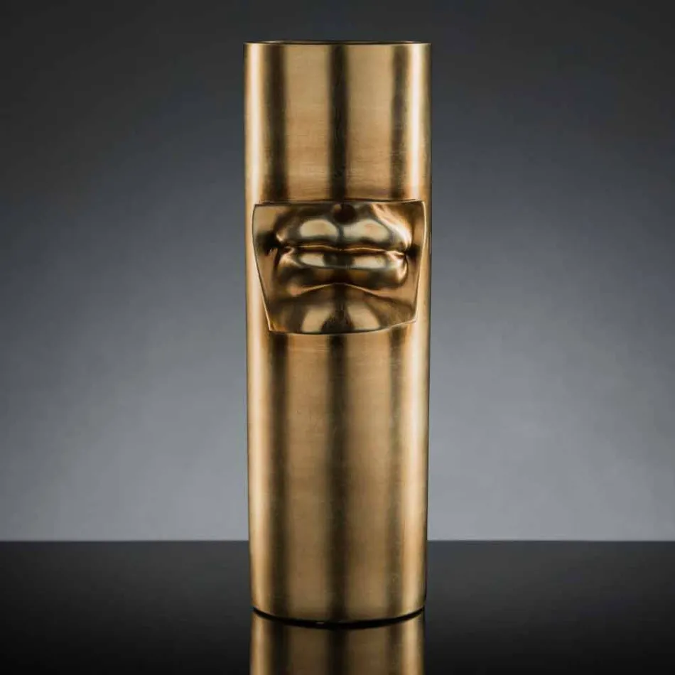 Jarrón alto decorativo de cerámica coloreada hecho a mano en Italia - Monte Viadurini