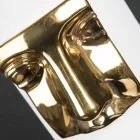 Jarrón alto moderno de cerámica blanca con inserto de color Made in Italy - Lexi Viadurini