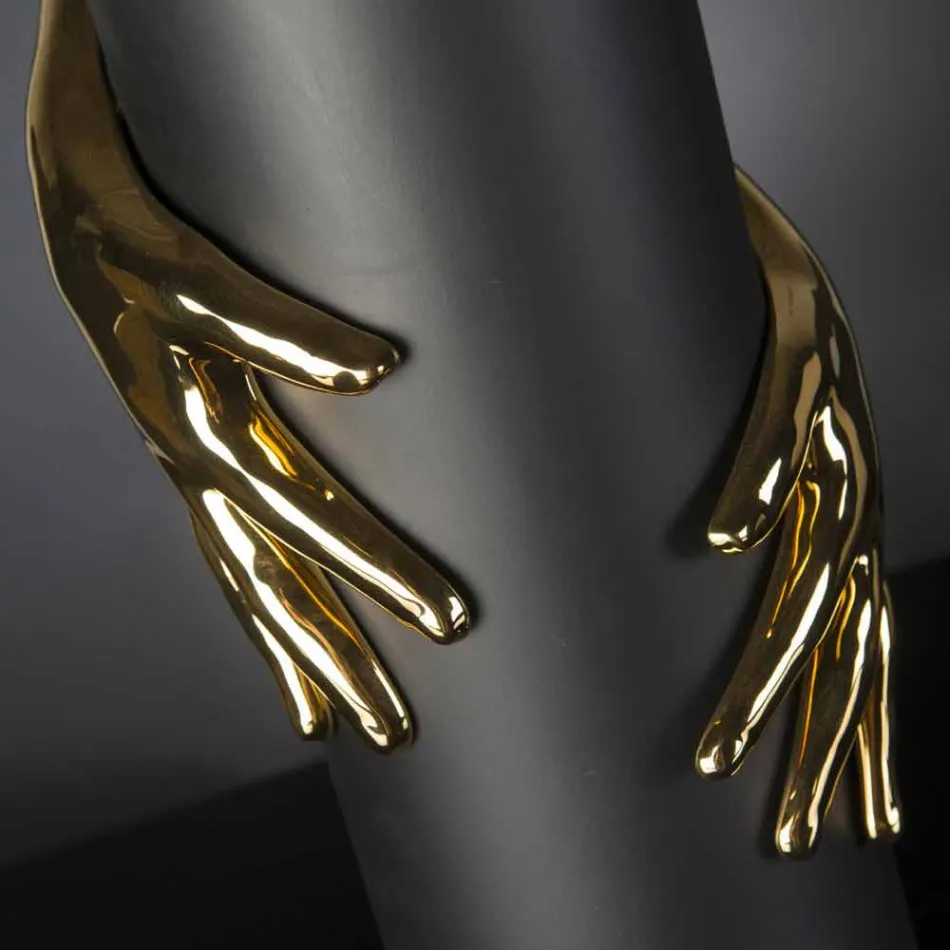 Jarrón alto de cerámica para interior hecho a mano en Italia - Monte Viadurini