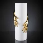 Jarrón alto de cerámica para interior hecho a mano en Italia - Monte Viadurini