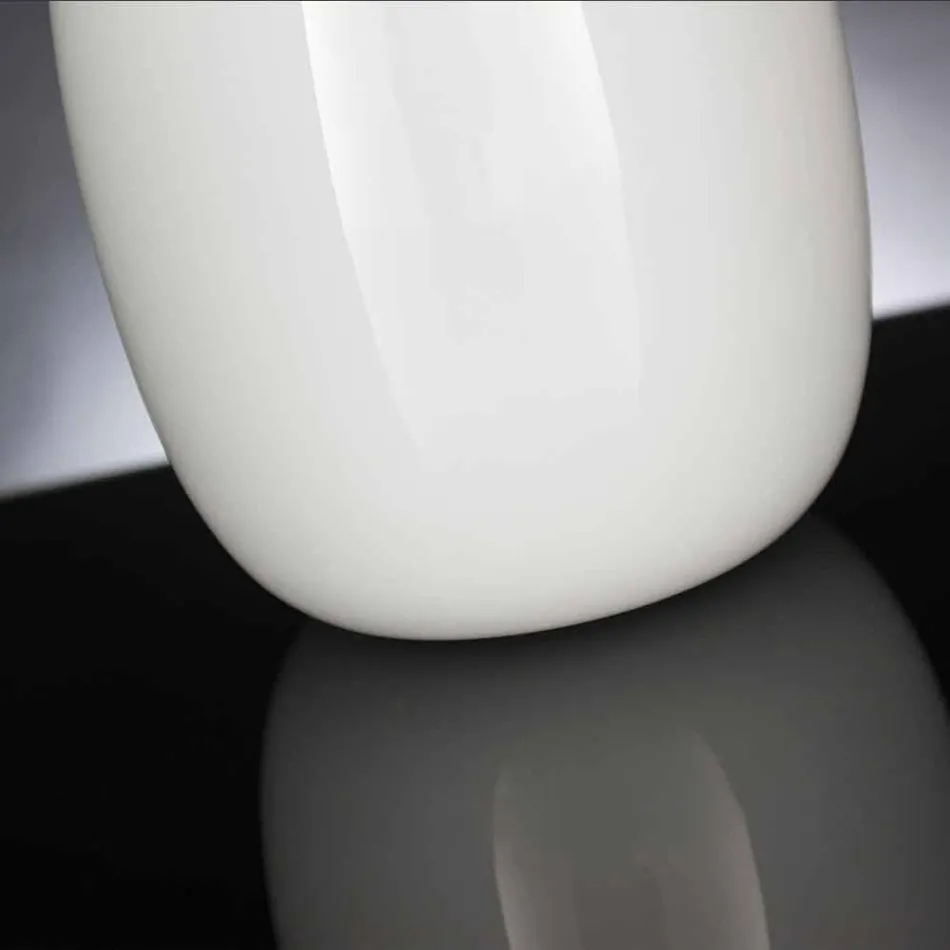 Jarrón de cristal brillante blanco o gris hecho a mano Made in Italy - Malindi Viadurini