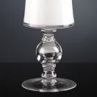 Jarrón artesanal en vidrio soplado blanco o en oro de 24 k Made in Italy - Canberra Viadurini