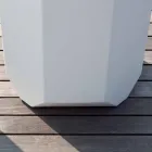 Jarrón blanco para interiores o exteriores en plástico de 3 tamaños - Gem by Myyour Viadurini