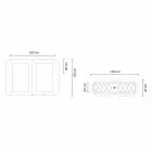 Jarrón blanco para interiores o exteriores en plástico de 3 tamaños - Gem by Myyour Viadurini